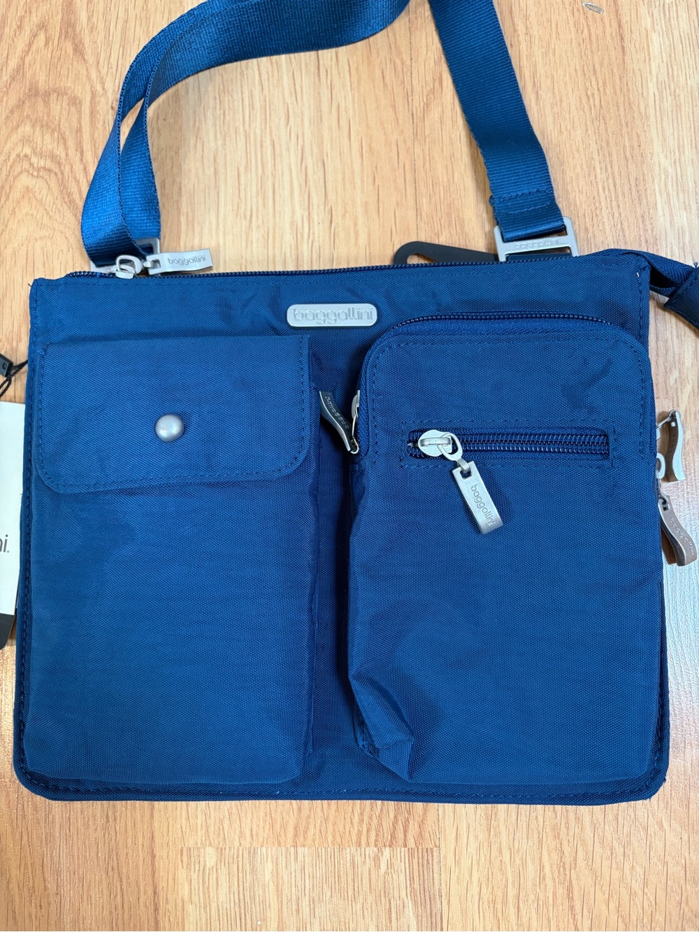 Baggallini Blue Travel Lightweight Crossbody Bag